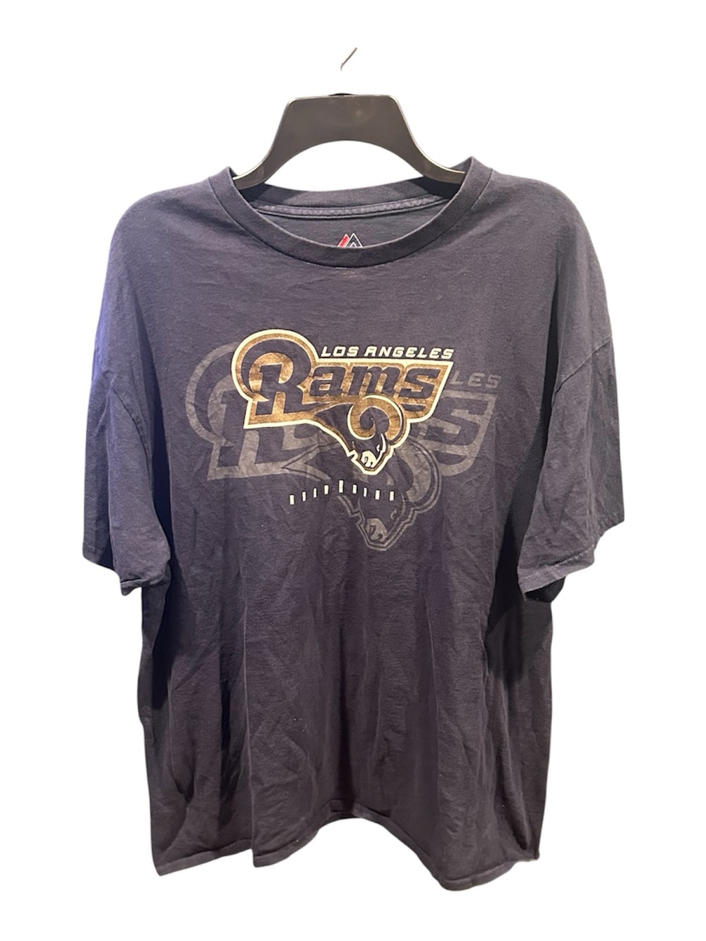 Majestic Los Angeles Rams Navy and Gold Graphic Tee